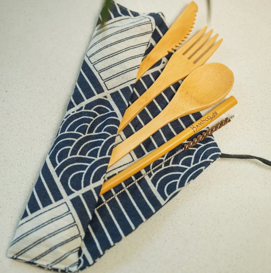 Bamboo Travel Cutlery Set