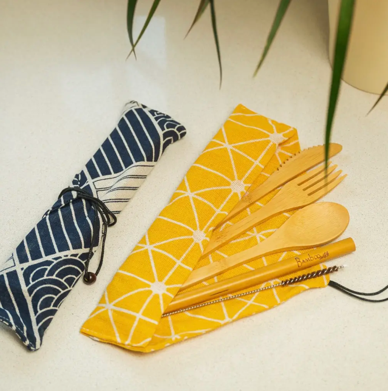 Bamboo Travel Cutlery Set